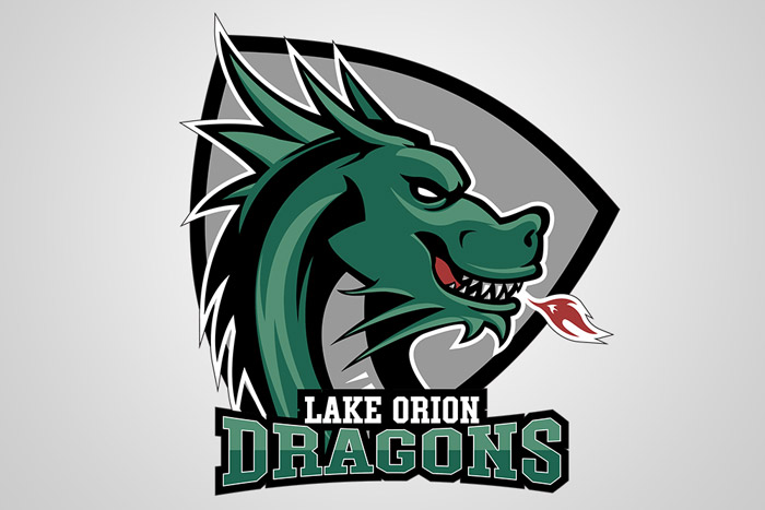 Lake Orion Dragons Logo // Designed by Brandon Nagy